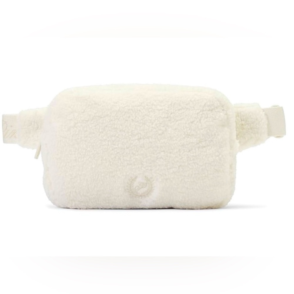 BNWT Victoria's Secret Pink White Fuzzy Belt Bag